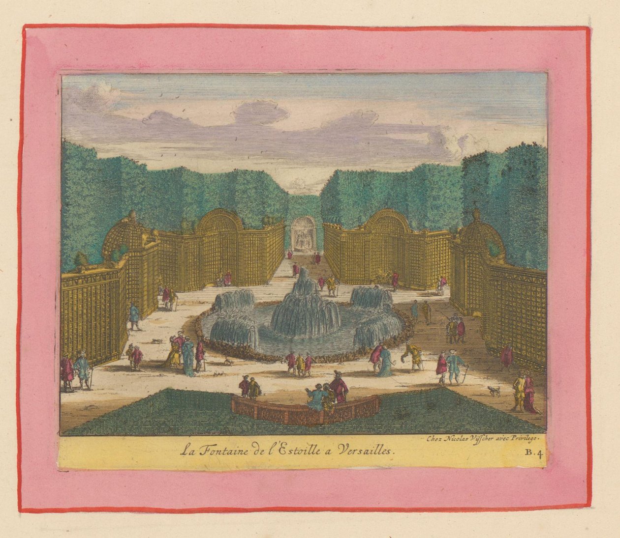 Brunnen im Sternenwald in den Gärten von Versailles autorstwa Willem Swidde