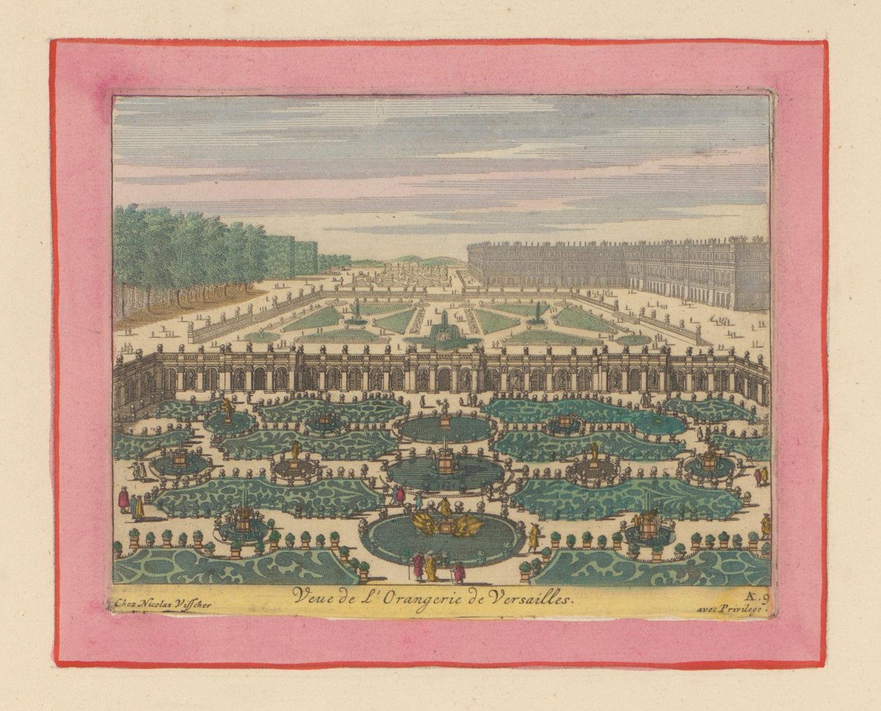Ansicht der Orangerie von Versailles autorstwa Willem Swidde