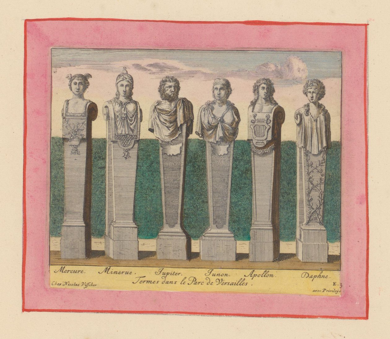 Hermes von Merkur, Minerva, Jupiter, Juno, Apollo und Daphne autorstwa Willem Swidde