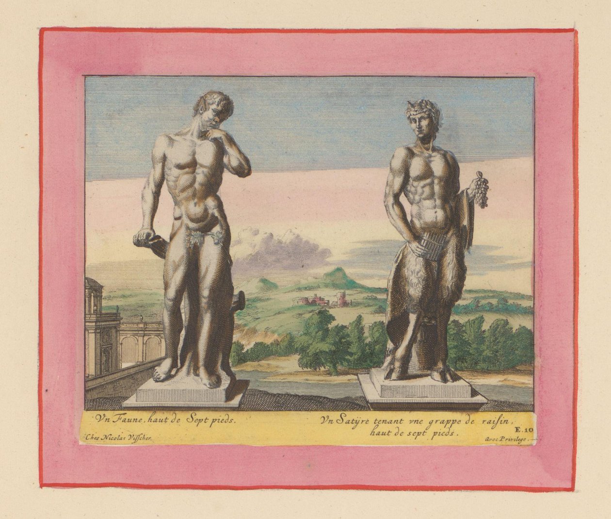 Statuen eines Fauns und eines Satyrs mit Trauben autorstwa Willem Swidde
