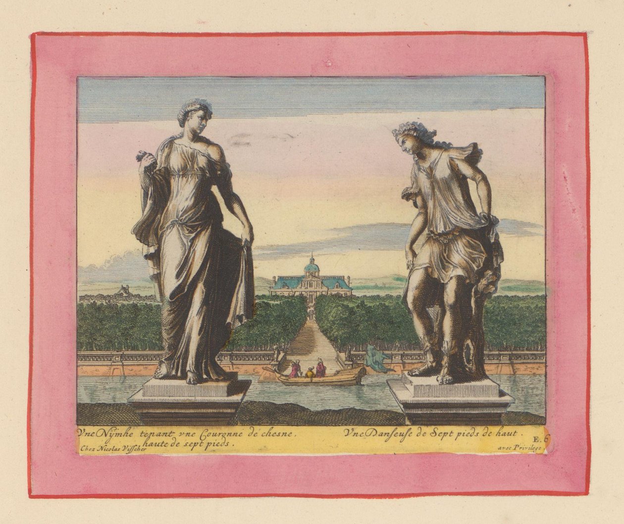 Statuen einer Nymphe mit Lorbeerkranz und einer Tänzerin autorstwa Willem Swidde