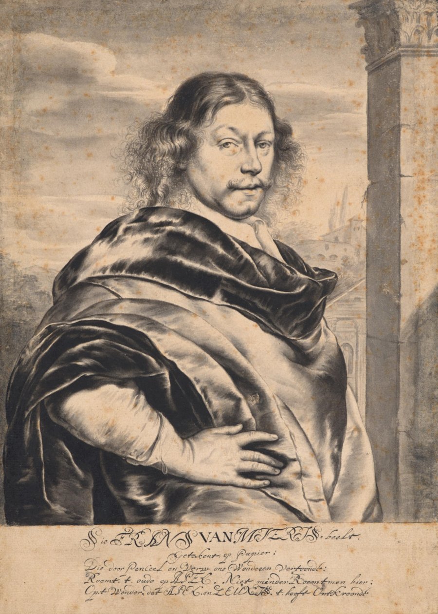Portret Fransa van Mierisa Starszego, według rysunku Fransa van Mierisa Starszego autorstwa Willem Van Mieris