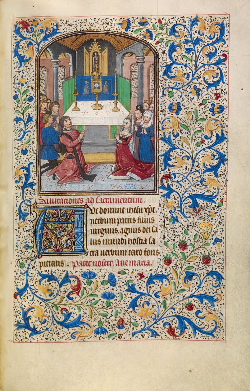 Die Anbetung der Eucharistie autorstwa Willem Vrelant