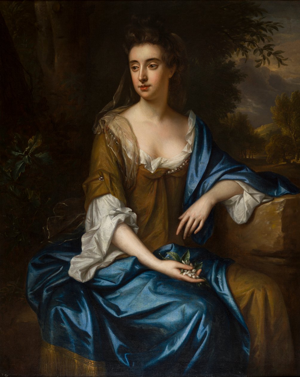 Portret nieznanej damy, ok. 1675-87 (olej na płótnie) autorstwa Willem Wissing
