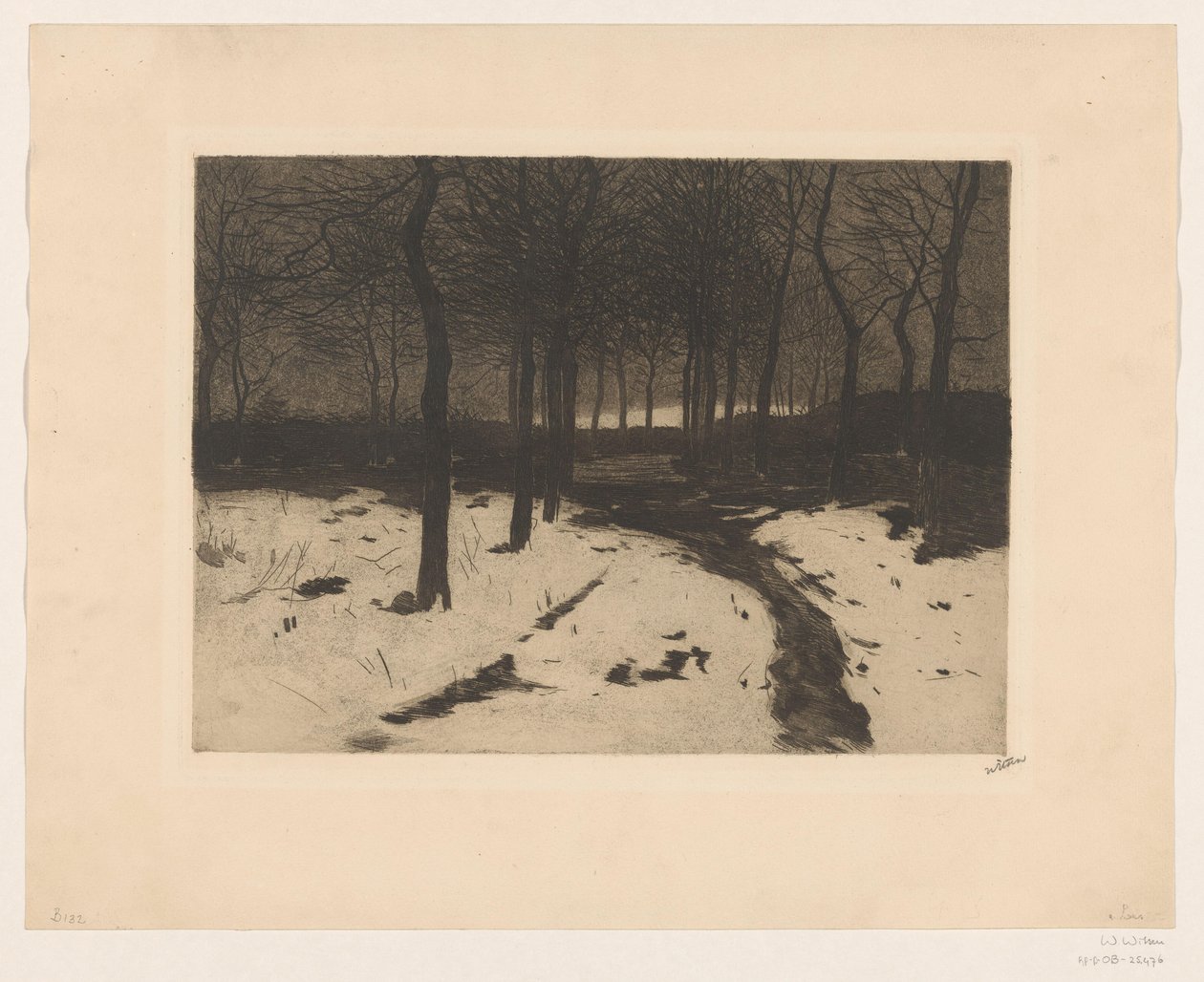 Leśna ścieżka w Ewijkshoeve autorstwa Willem Witsen (signed by artist)