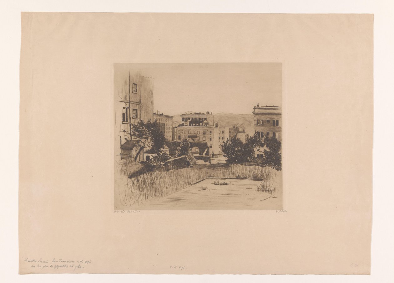 Widok na ulicę Sutter w San Francisco Sutter Street, San Francisco (tytuł oryginalny) autorstwa Willem Witsen (signed by artist)