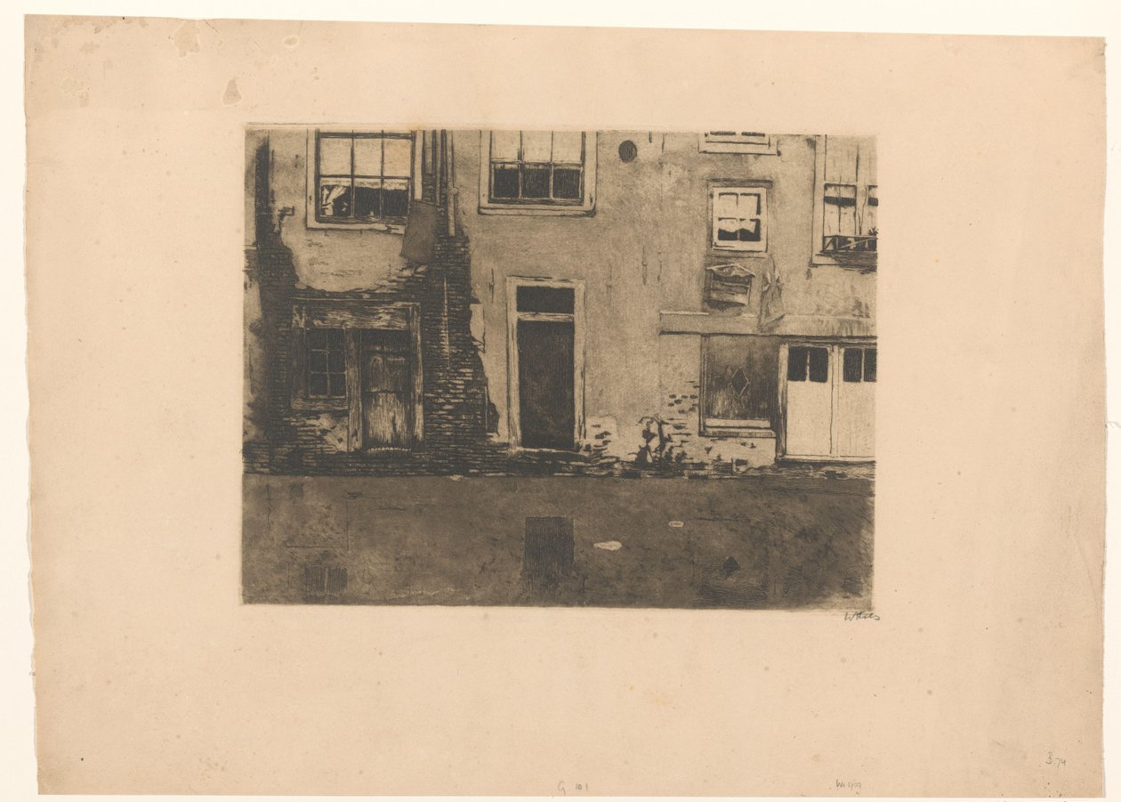 Widok z tyłu Zeedijk w Amsterdamie autorstwa Willem Witsen (signed by artist)
