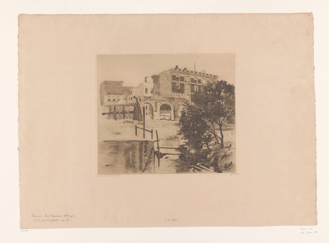 Widok ruiny w San Francisco? Ruina, San Francisco (tytuł oryginalny) autorstwa Willem Witsen (signed by artist)