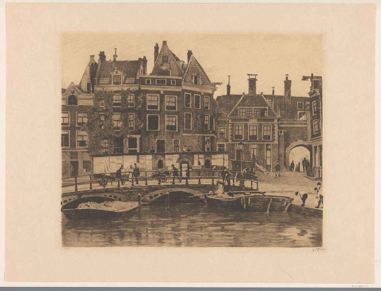 Widok na Beurspleintje w Amsterdamie autorstwa Willem Witsen (signed by artist)