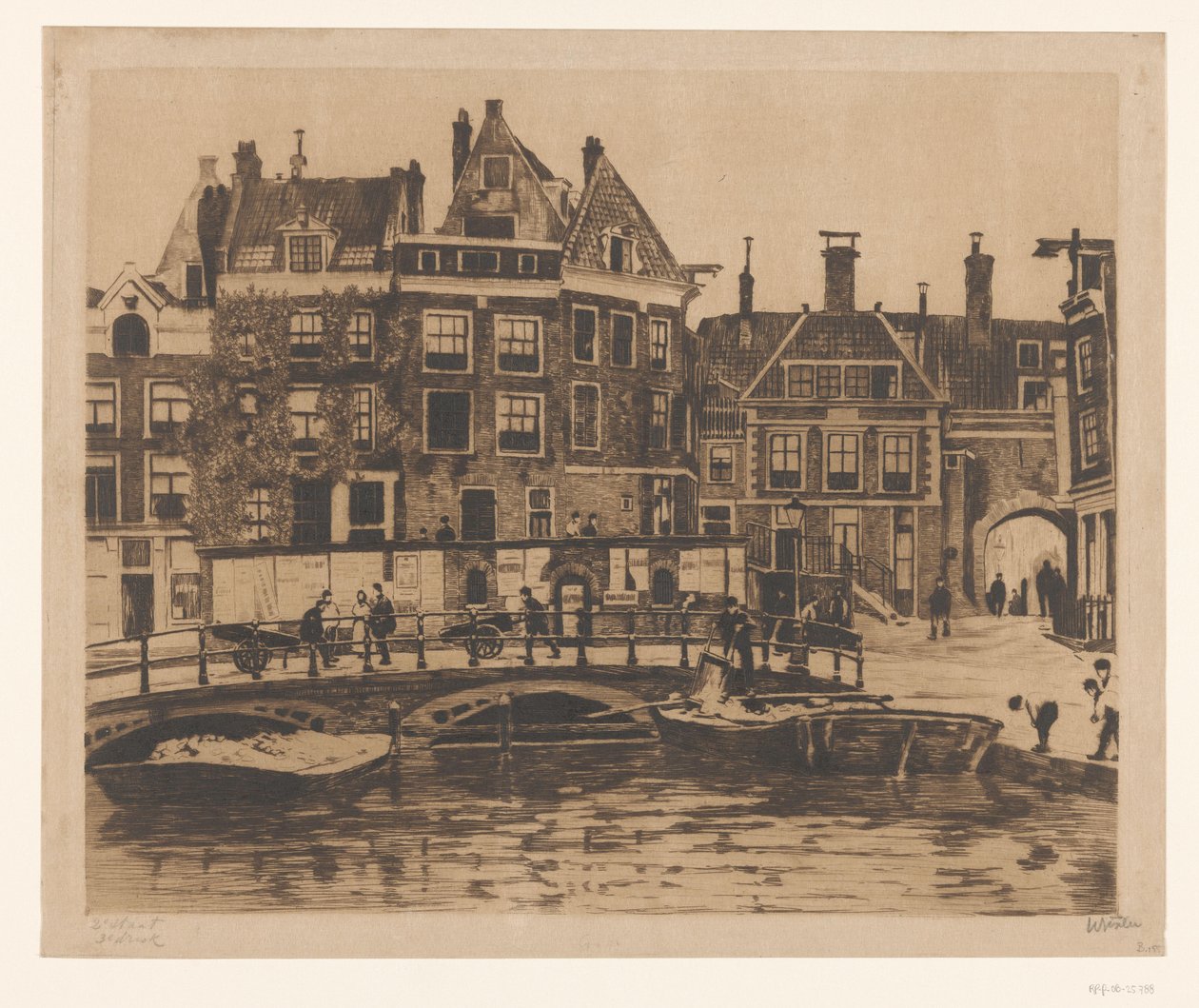 Widok na Beurspleintje w Amsterdamie autorstwa Willem Witsen (signed by artist)