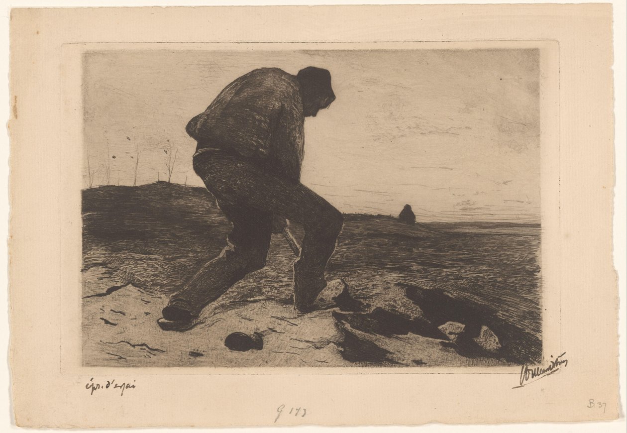 Ciężki pracownik autorstwa Willem Witsen (signed by artist)