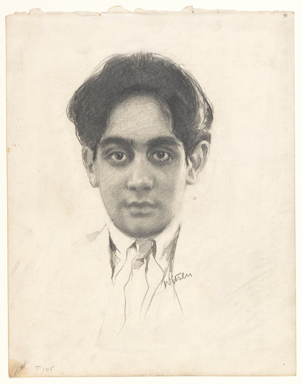 Portret van Karamjit Singh Sahib Bahadur, prins van Kapurthala autorstwa Willem Witsen (signed by artist)