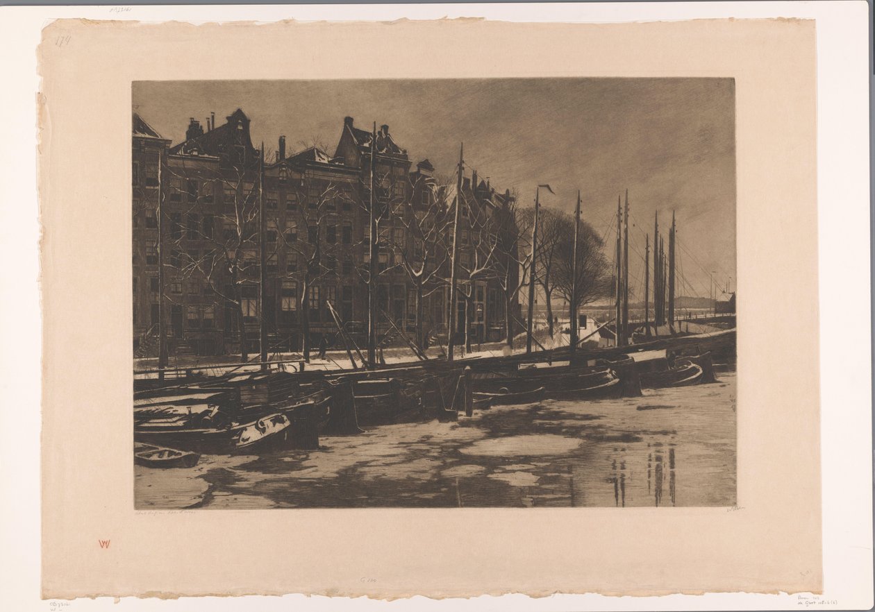 Wewnątrz Amsterdam ze śniegiem Wewnątrz II autorstwa Willem Arnoldus Witsen