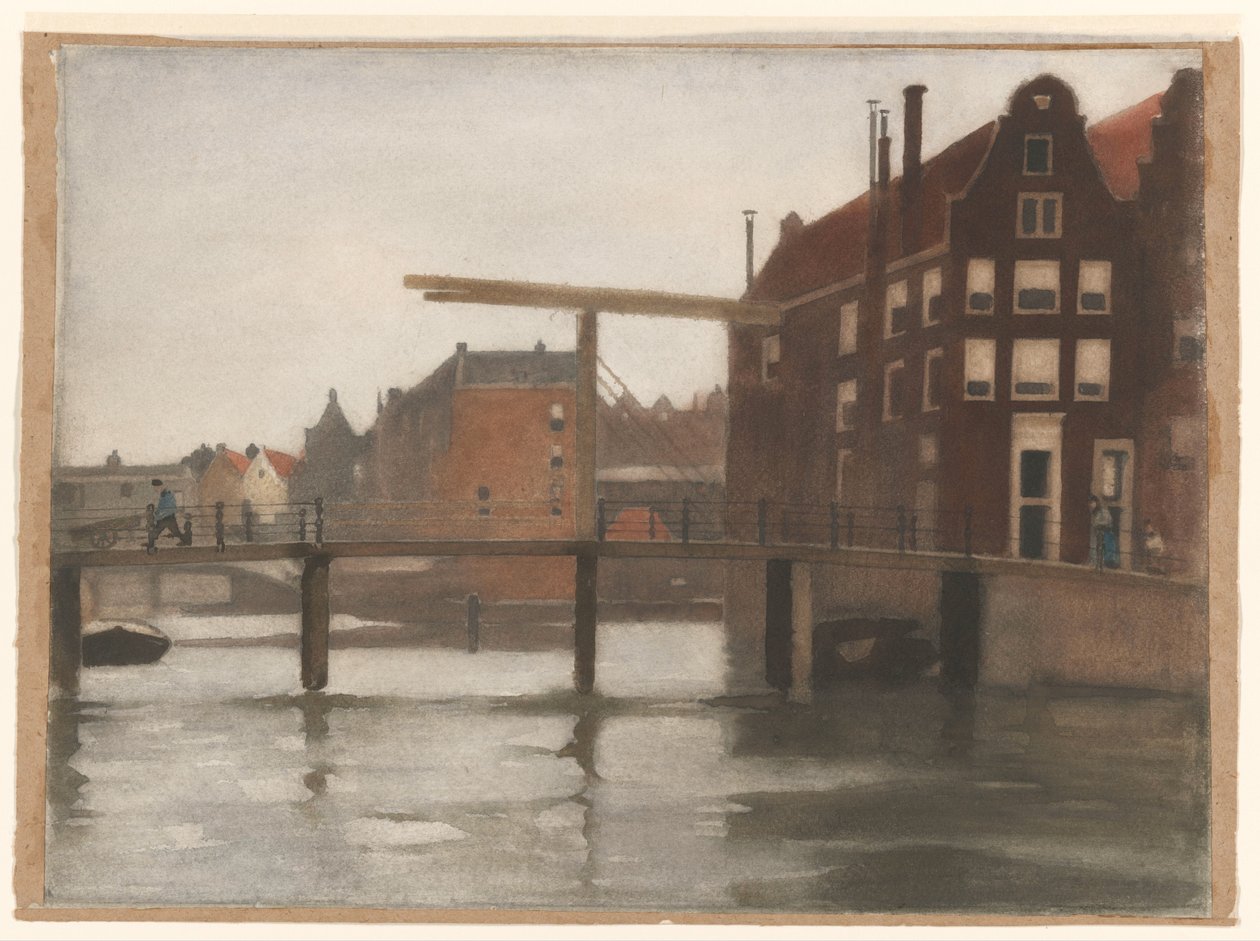 Widok na Uilenburg w Amsterdamie autorstwa Willem Arnoldus Witsen