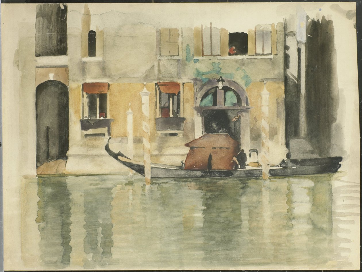 Gondola przed weneckim domem autorstwa Willem Arnoldus Witsen