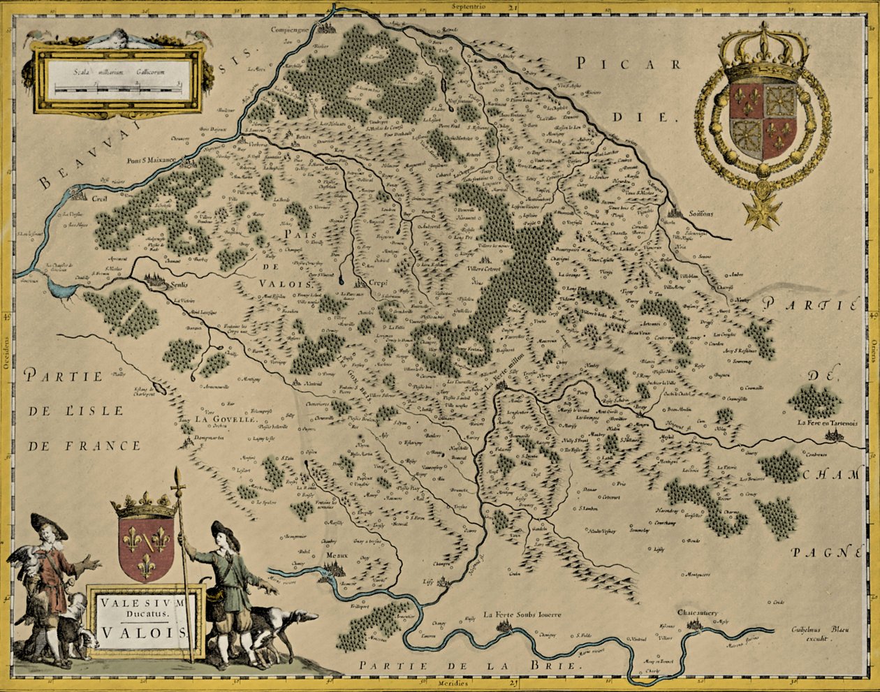 Mapa Valois autorstwa Willem and Joan (1596 1673) Blaeu