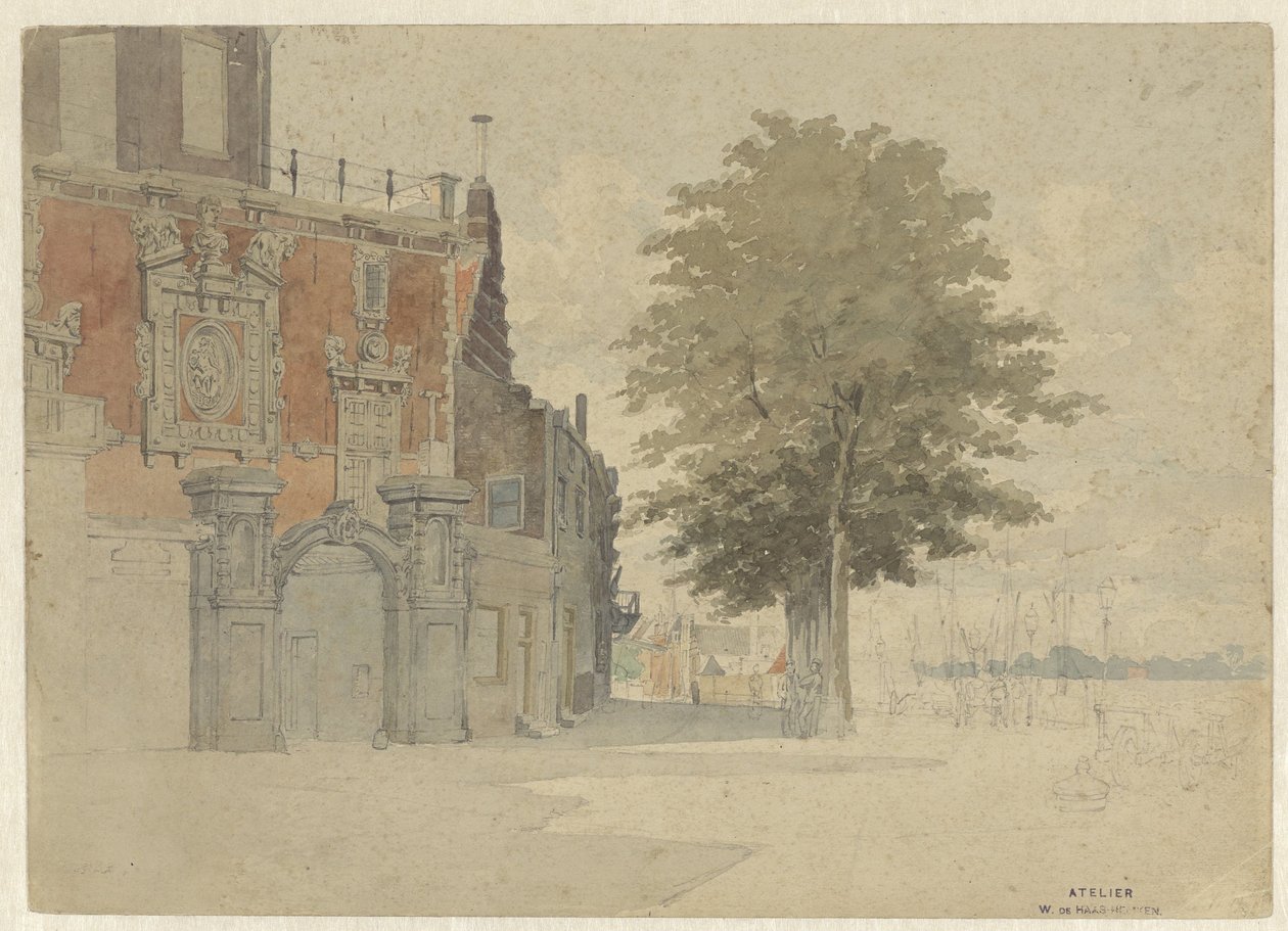 Groothoofdspoort w Dordrecht autorstwa Willem de Haas Hemken