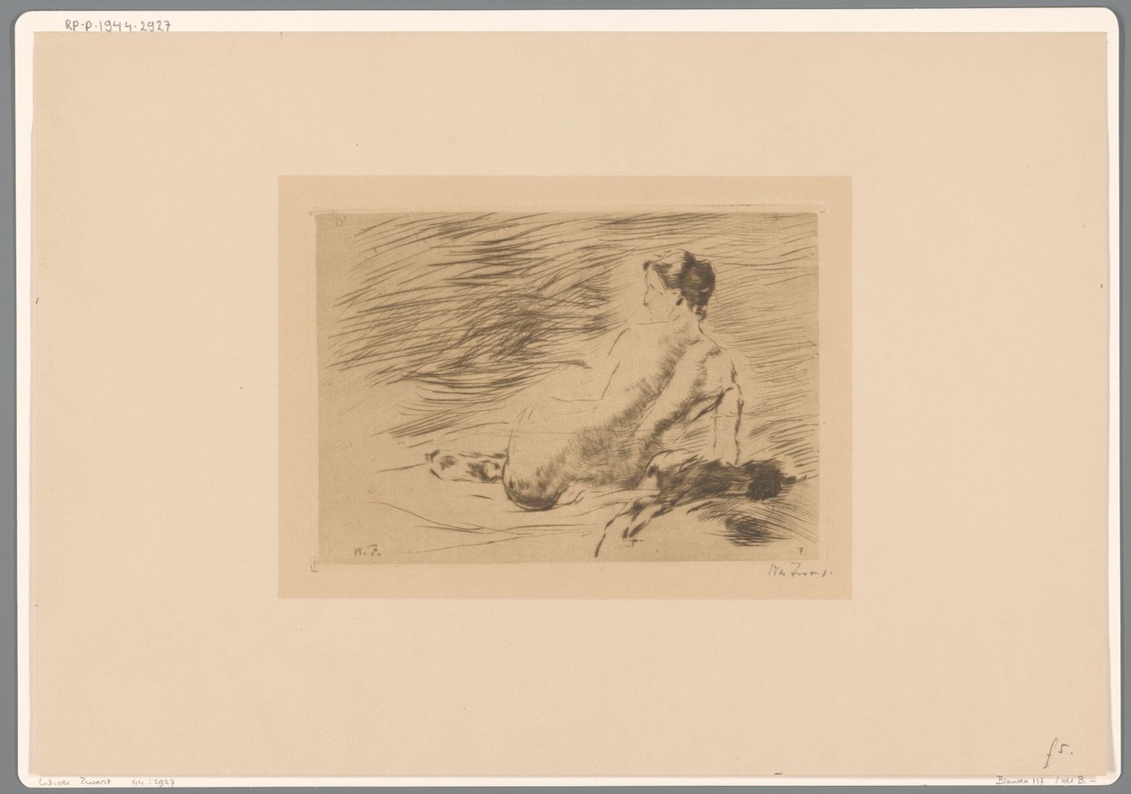 Leżąca naga kobieta Leżąca nago (tytuł oryginalny) autorstwa Willem de Zwart (signed by artist)
