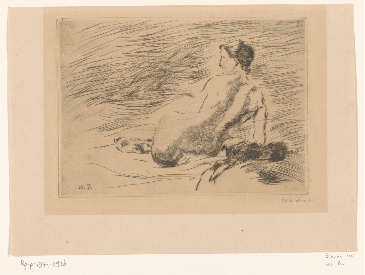Leżąca naga kobieta Leżąca nago (tytuł oryginalny) autorstwa Willem de Zwart (signed by artist)