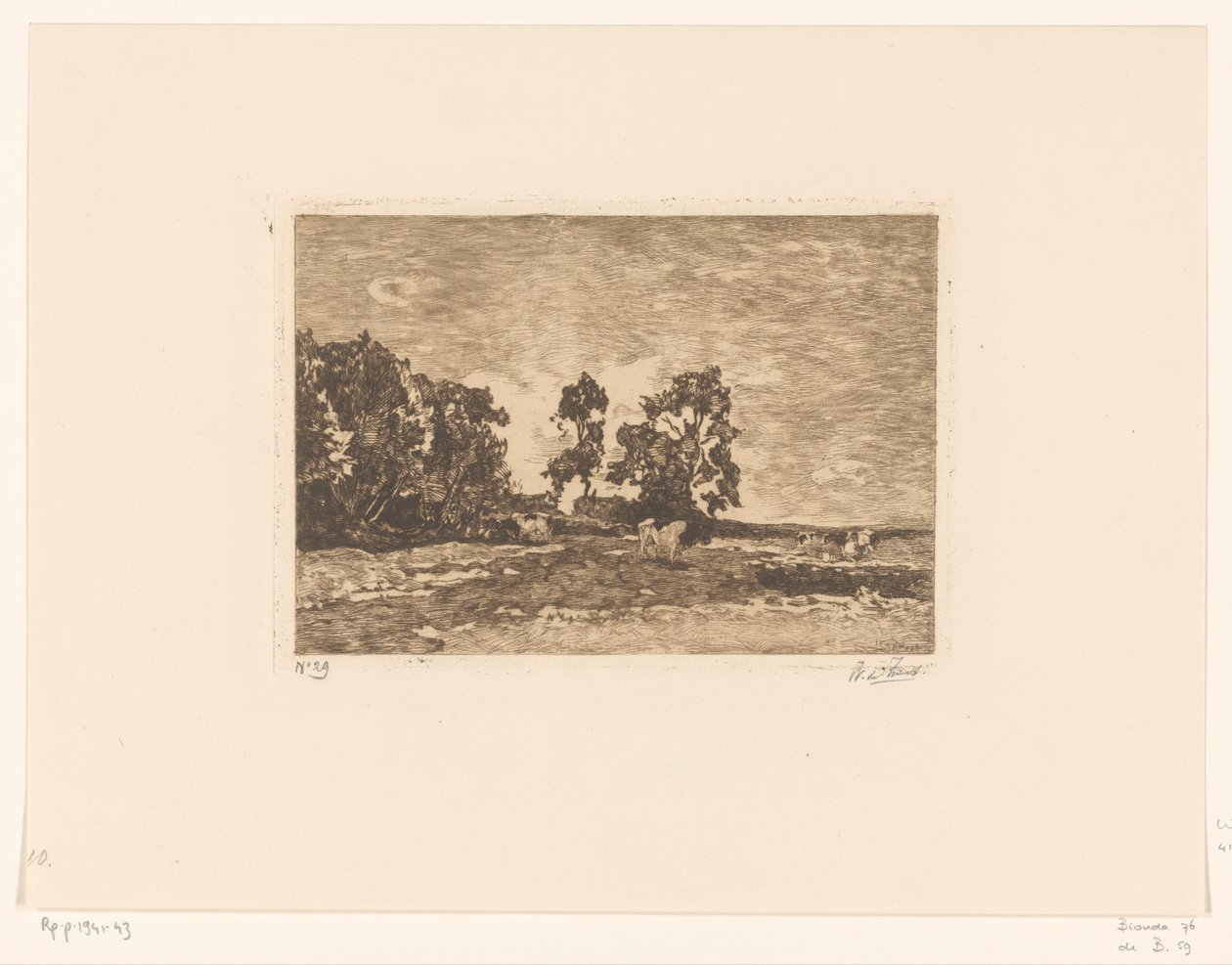 Łąka z krowami (tytuł oryginalny) autorstwa Willem de Zwart (signed by artist)