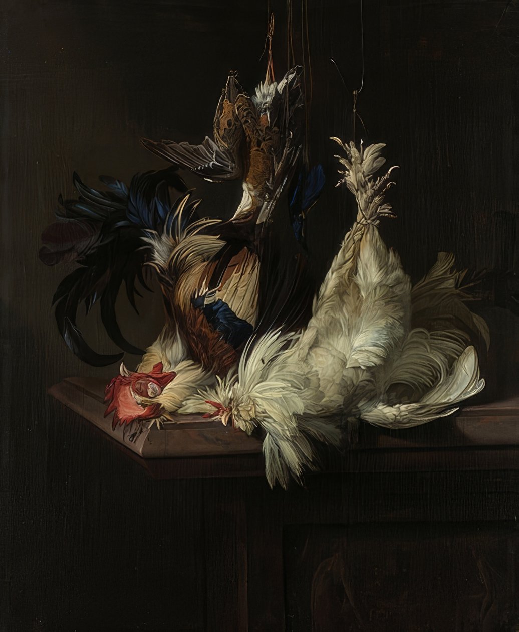 Martwa natura z drobiem. 1658 autorstwa Willem van Aelst