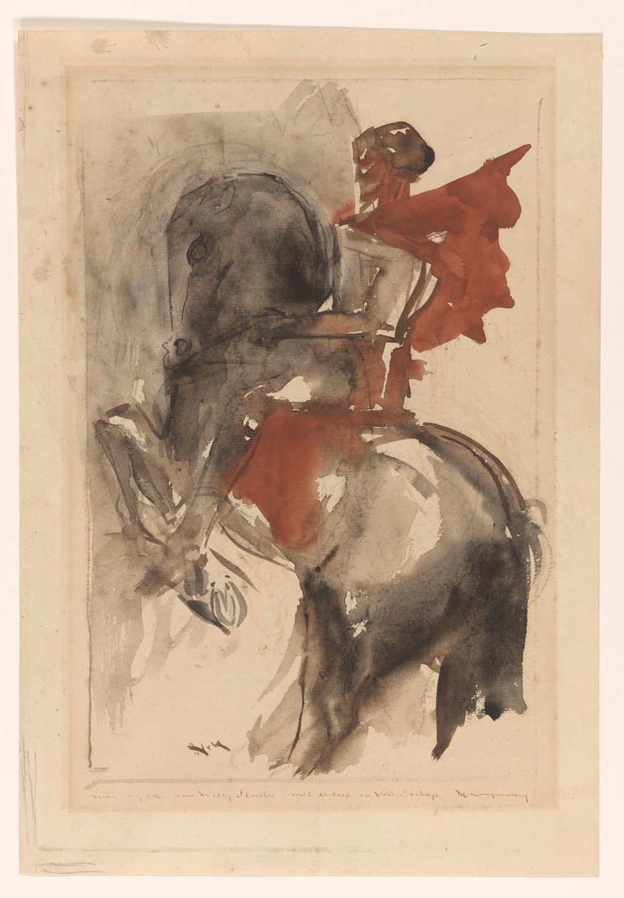 Rycerz na koniu autorstwa Willem van Konijnenburg (signed by artist)