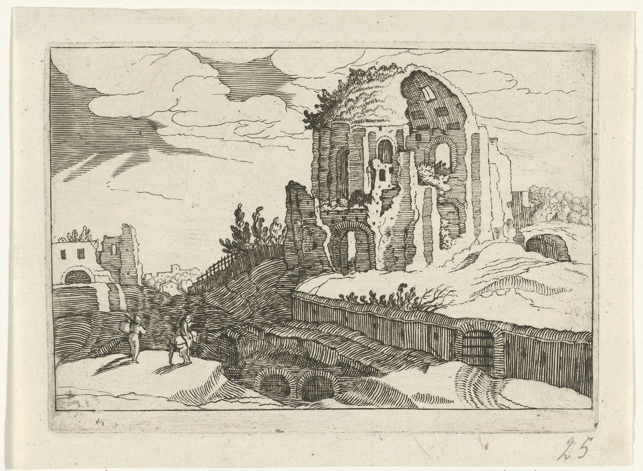 Nimfeum w Rzymie Runes rumuński (seria 2) (tytuł serii) autorstwa Willem van Nieulandt (II)