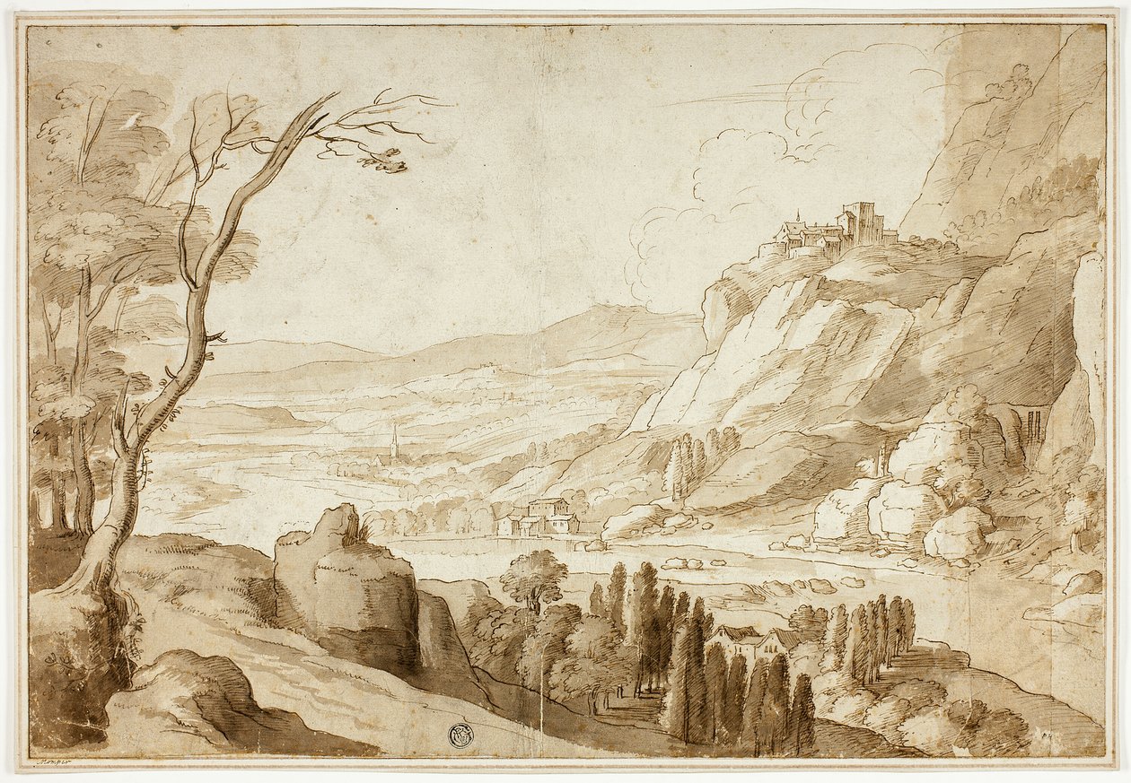 Krajobraz Renu autorstwa Willem van Nieuwlandt II