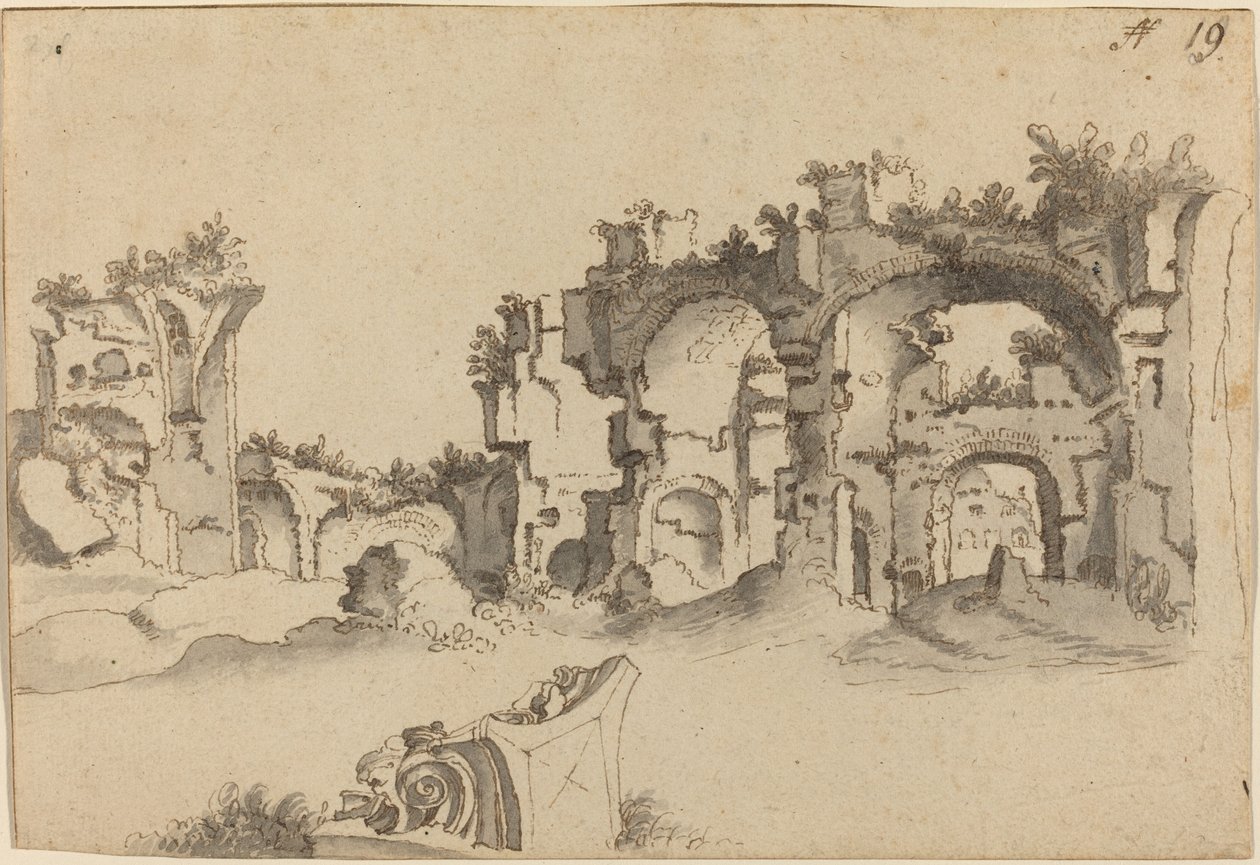 Termy Karakalli, Rzym autorstwa Willem van Nieuwlandt II