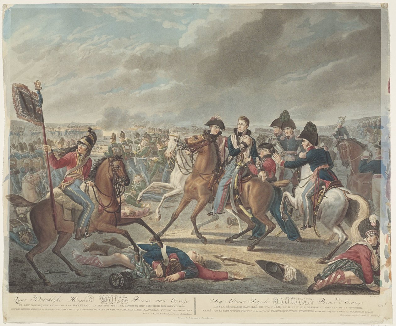 Jego Królewska Wysokość William Książę Orański w chwalebnej bitwie pod Waterloo, 18 czerwca 1815, ranny w chwili zwycięstwa / Son Altesse Royale Guillaume Prince d
