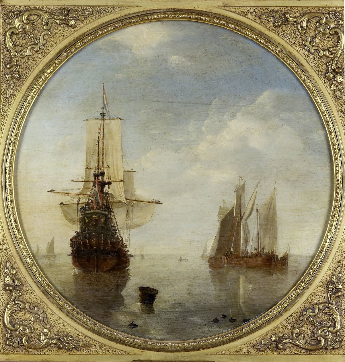 Statki na kotwicy autorstwa Willem van de Velde (II)