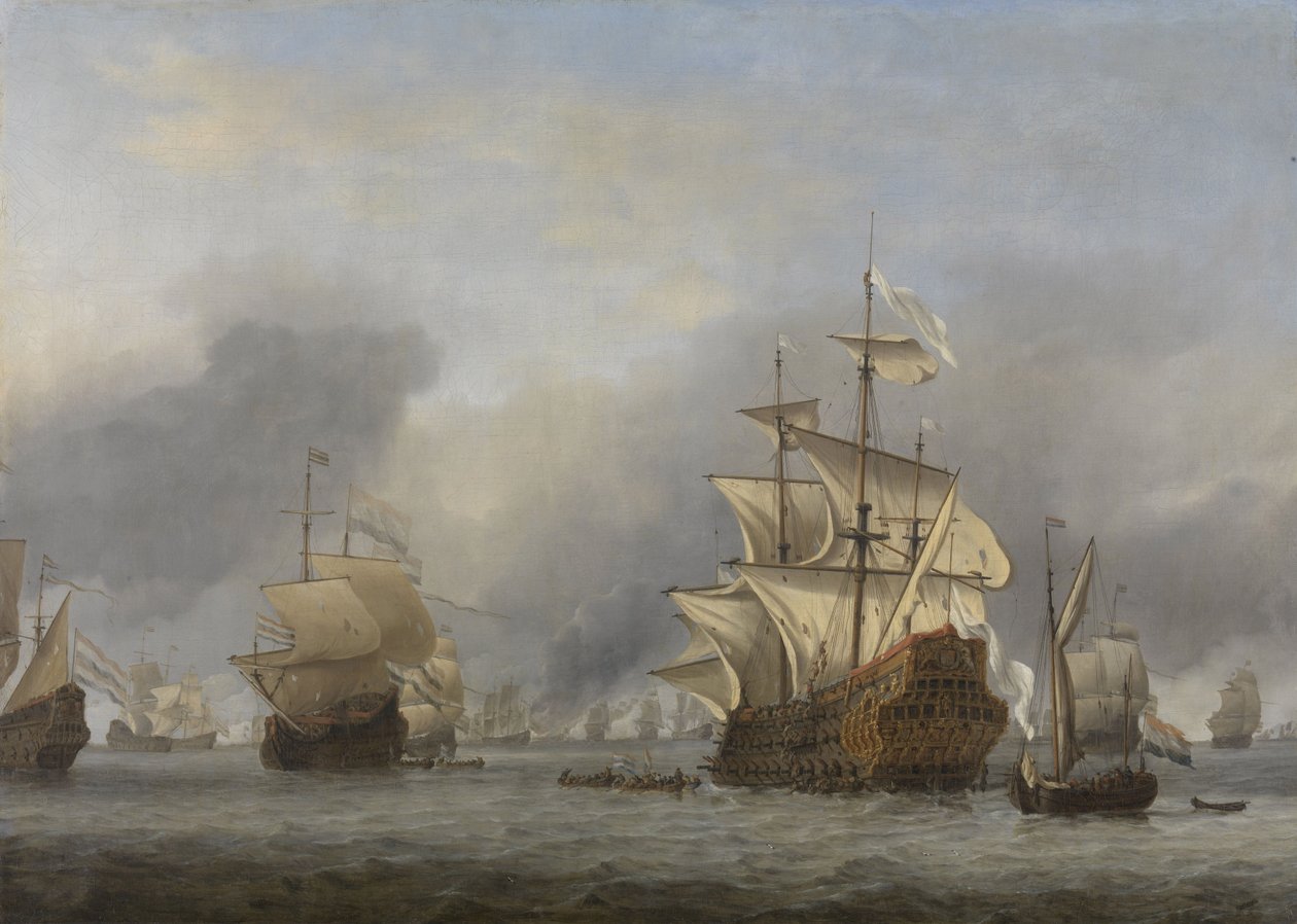 Zdobycie Królewskiego Księcia, c.1670 autorstwa Willem van de Velde