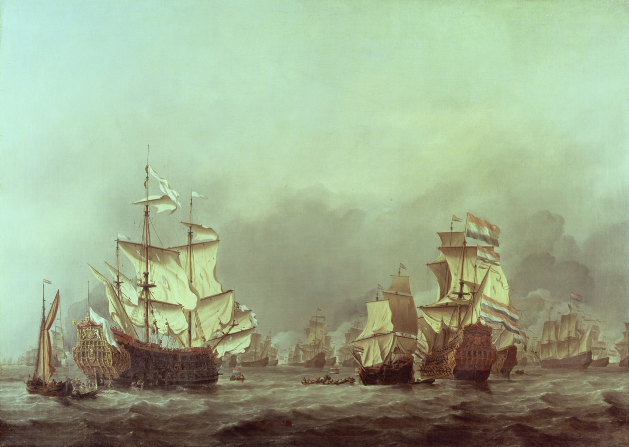 Poddanie się księcia królewskiego, 3 czerwca 1666 r. autorstwa Willem van de Velde