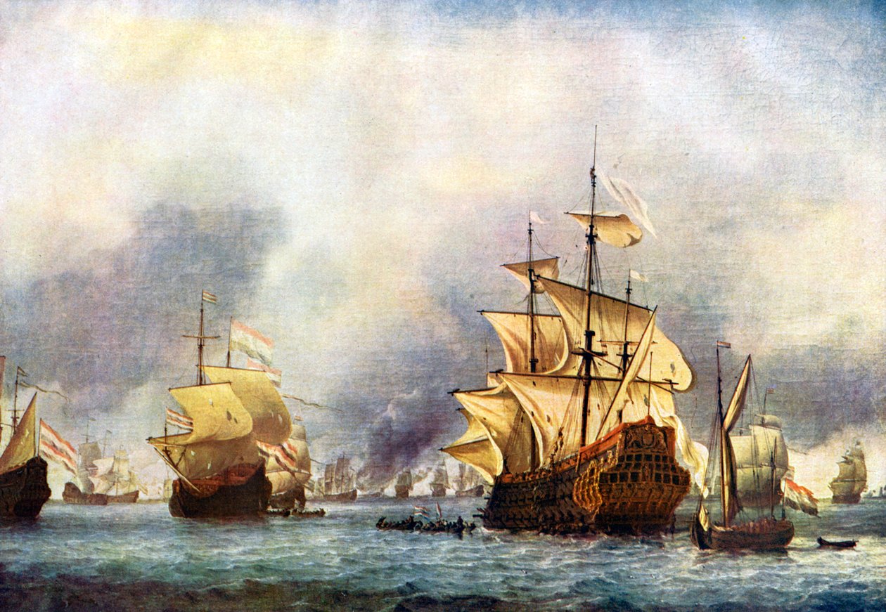 Poddanie się księcia królewskiego. c1650-1700 autorstwa Willem van de Velde the Younger