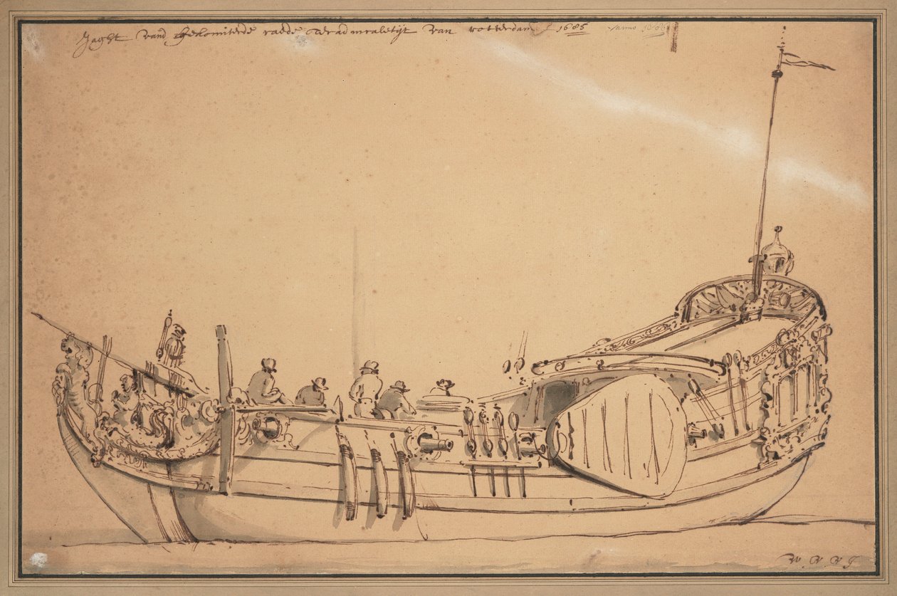 Jacht Admiralicji Maas autorstwa Willem van de Velde the Younger
