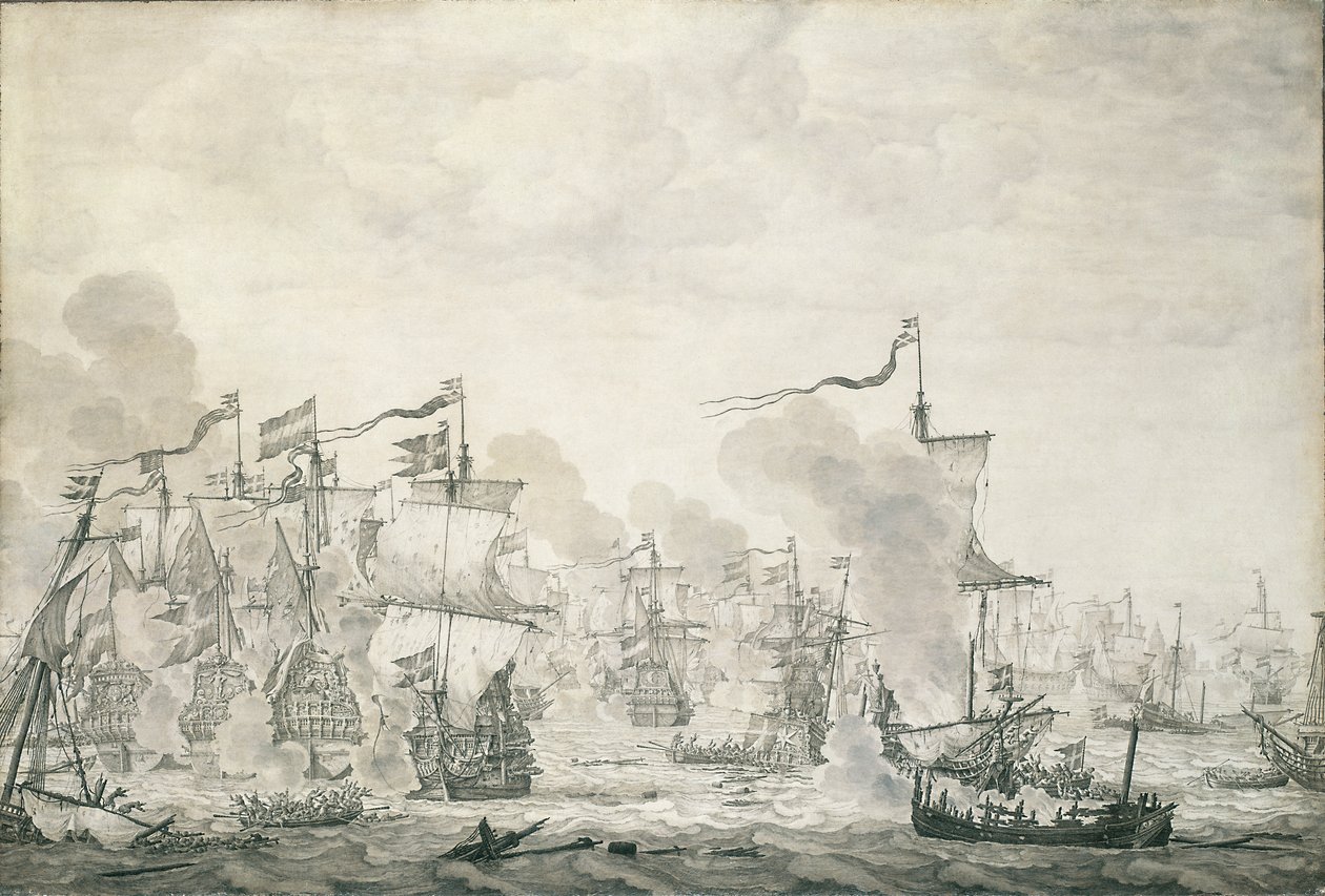 Bitwa nad Sundem, 29 października - 8 listopada 1658 r., ok. 1660 r. (obraz olejny) autorstwa Willem van de the Elder Velde
