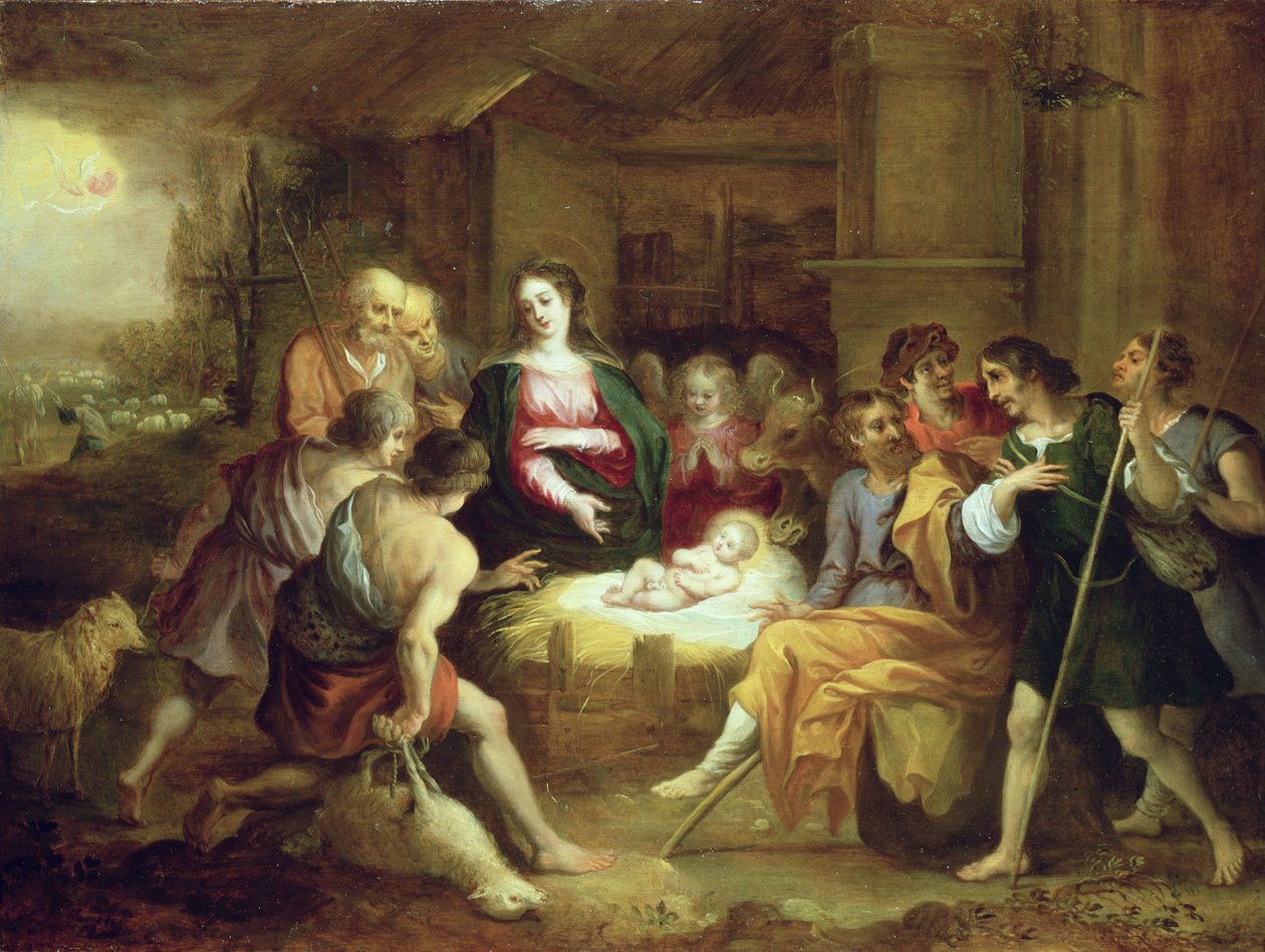 Adoracja pasterzy autorstwa Willem van the Elder Herp