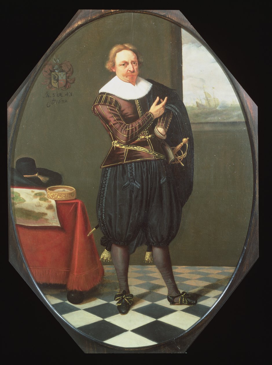 Portret marynarza we wnętrzu autorstwa Willems Witringa Harmen