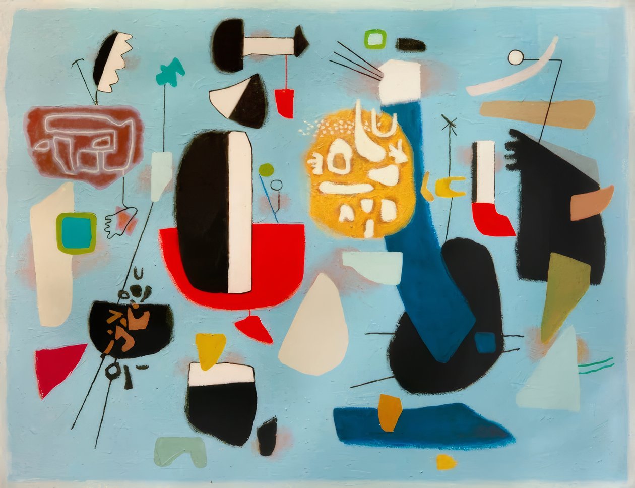 Dialog czerwono-niebieski autorstwa Willi Baumeister