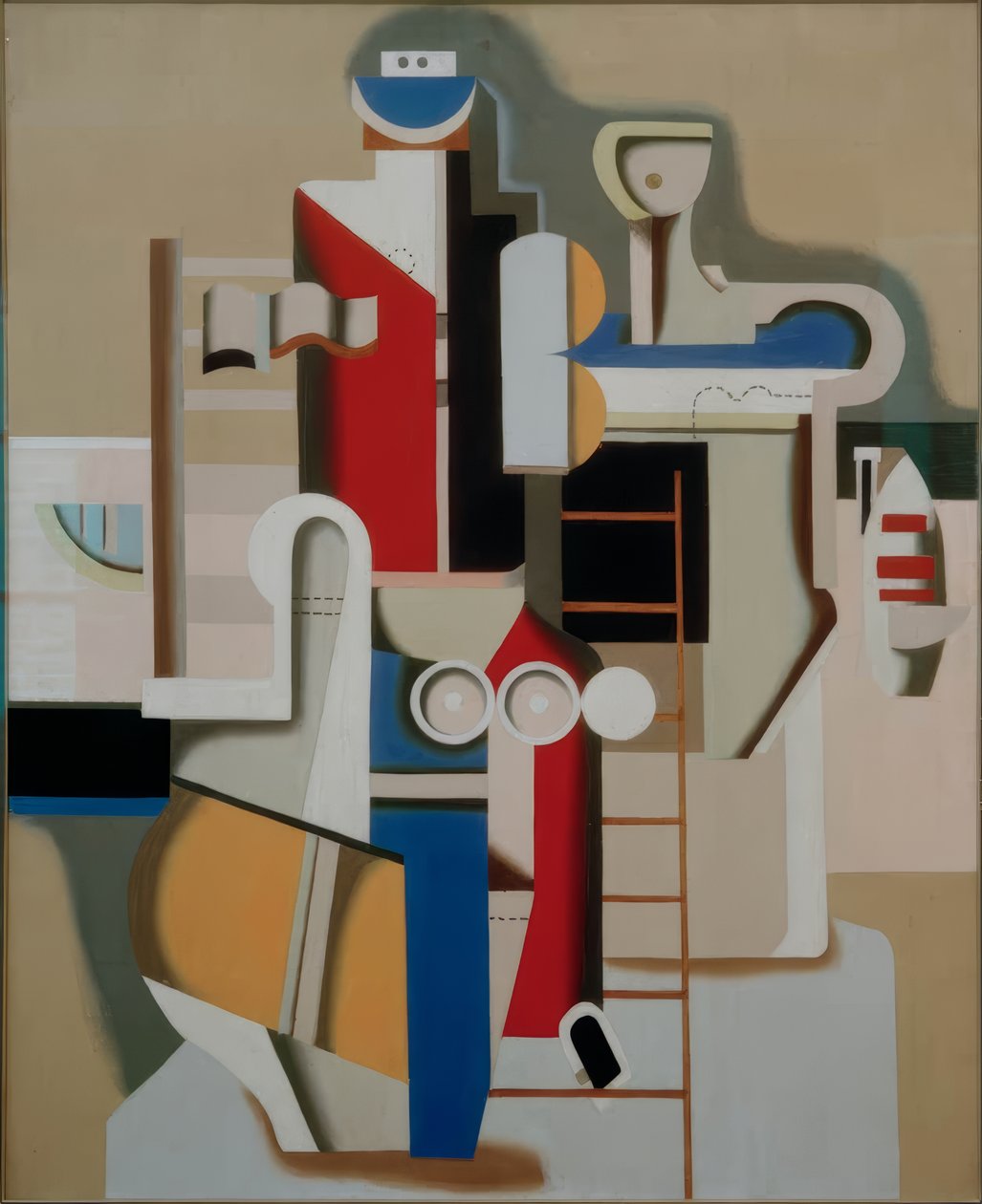 Pływak na drabince autorstwa Willi Baumeister