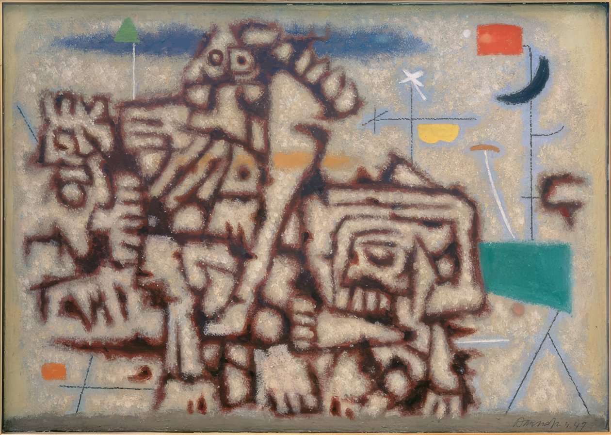 Dwa wieki (wersja na niebiesko) autorstwa Willi Baumeister