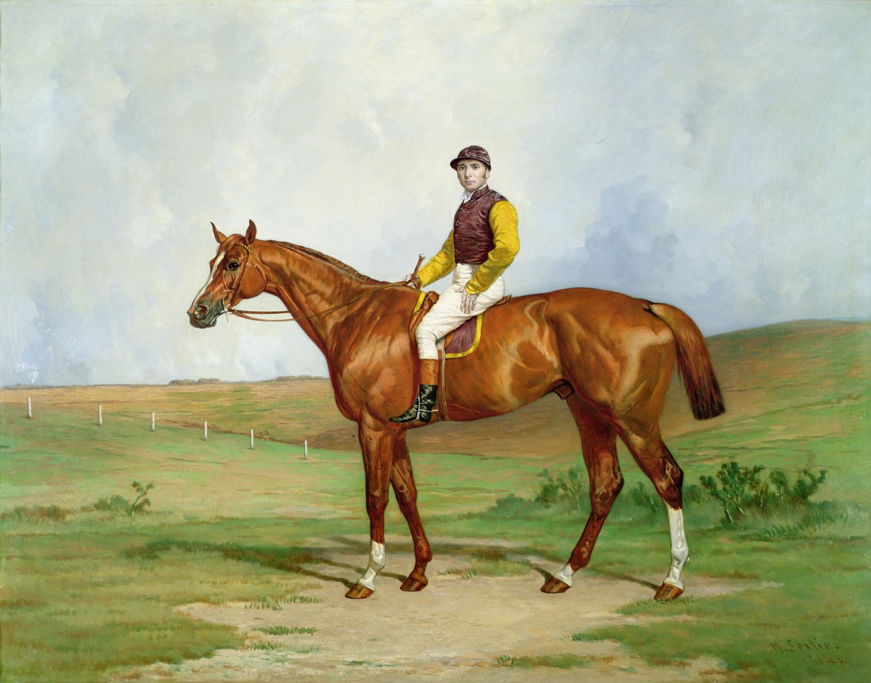 Portret konia wyścigowego, 1884 autorstwa William A. Sextie