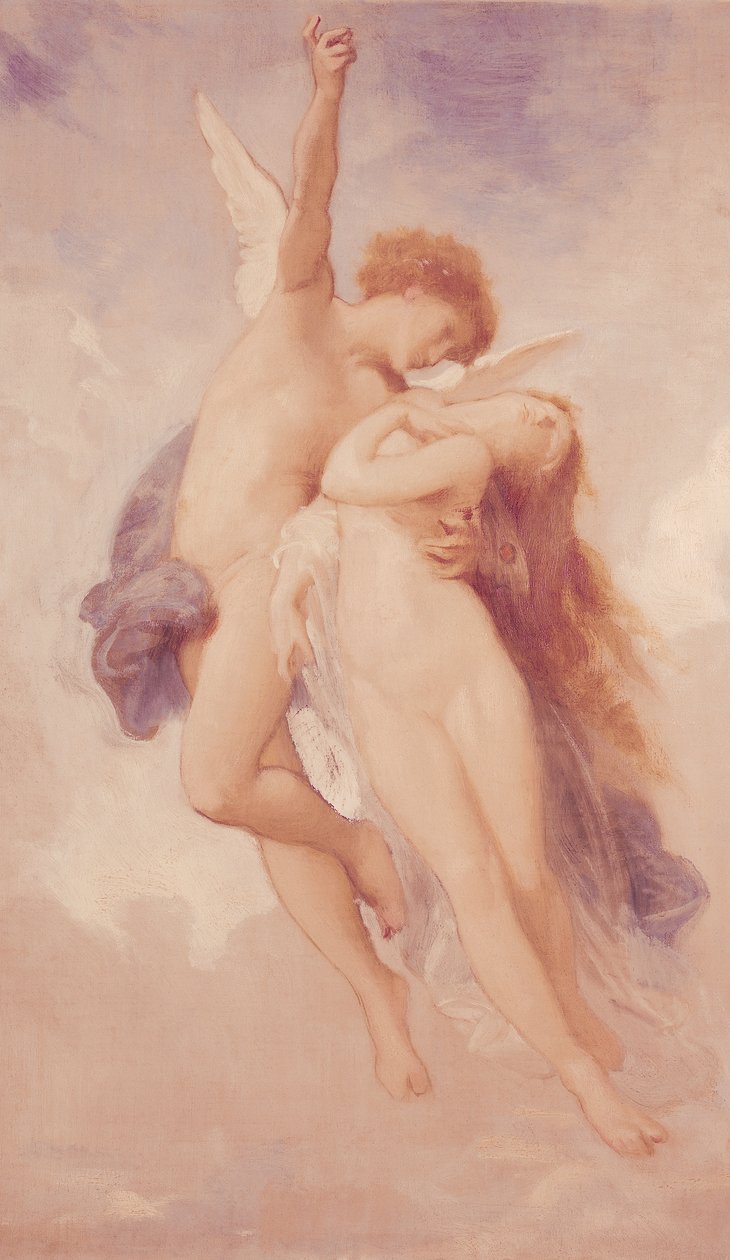 Kupidyn i Psyche, 1889 autorstwa William Adolphe Bouguereau