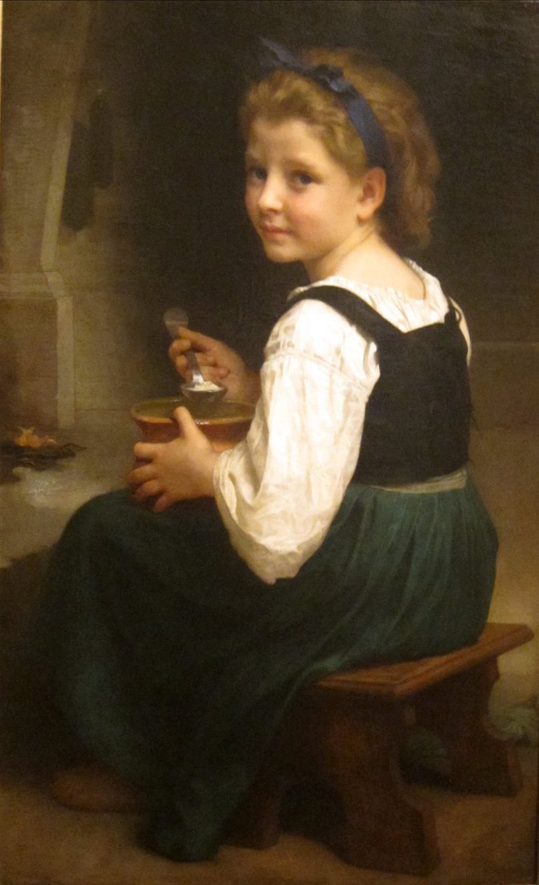 Dziewczyna je owsiankę autorstwa William Adolphe Bouguereau