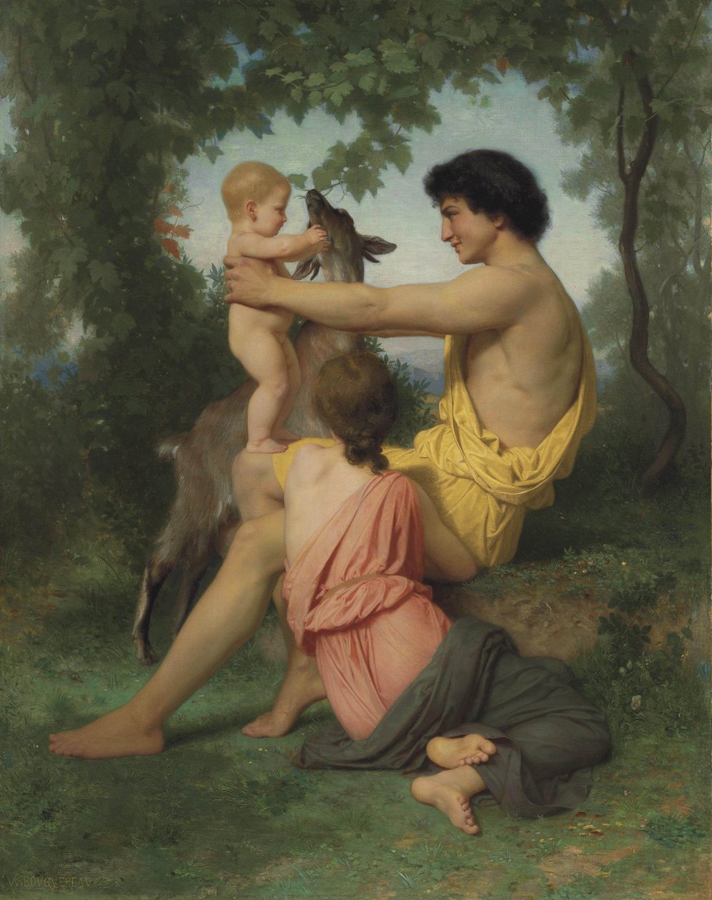Idylla starożytna rodzina autorstwa William Adolphe Bouguereau