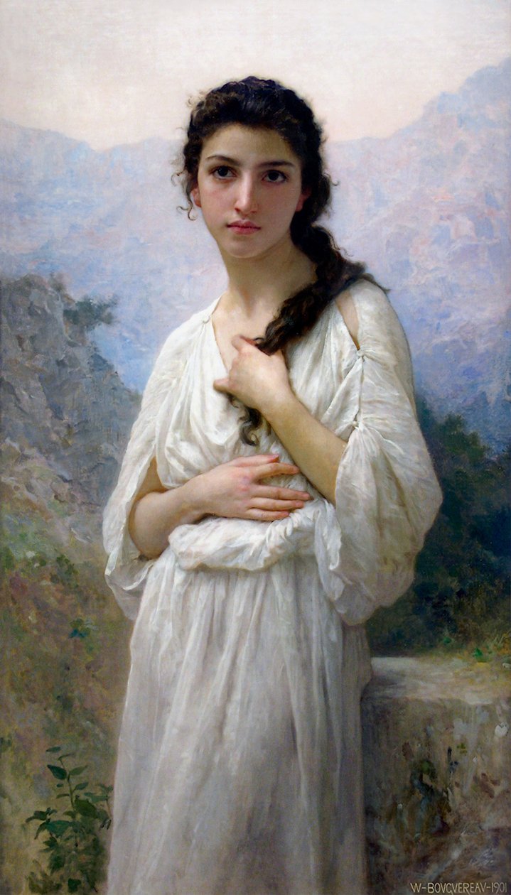Medytacja autorstwa William Adolphe Bouguereau
