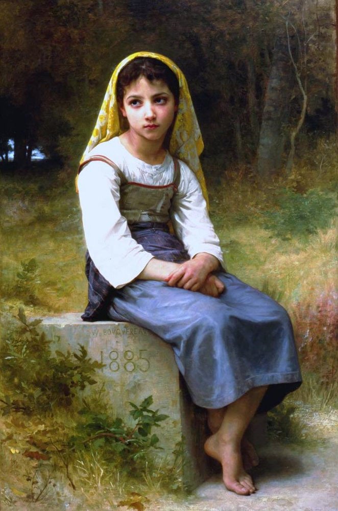 Medytacja autorstwa William Adolphe Bouguereau