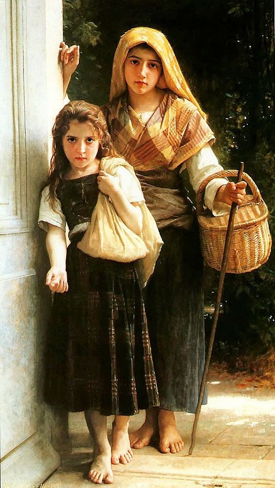 Mali żebracy autorstwa William Adolphe Bouguereau