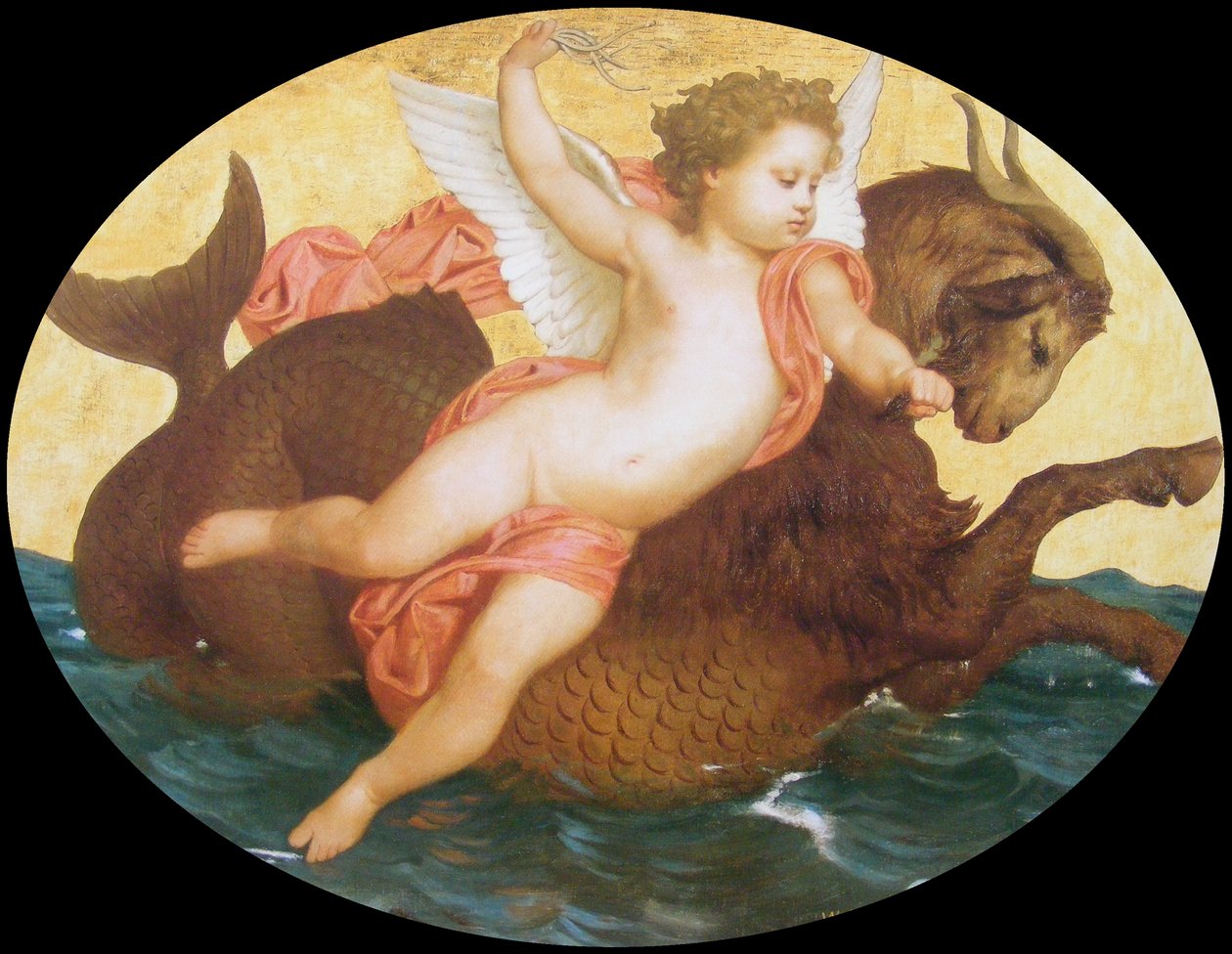 Putto na morskim potworze autorstwa William Adolphe Bouguereau