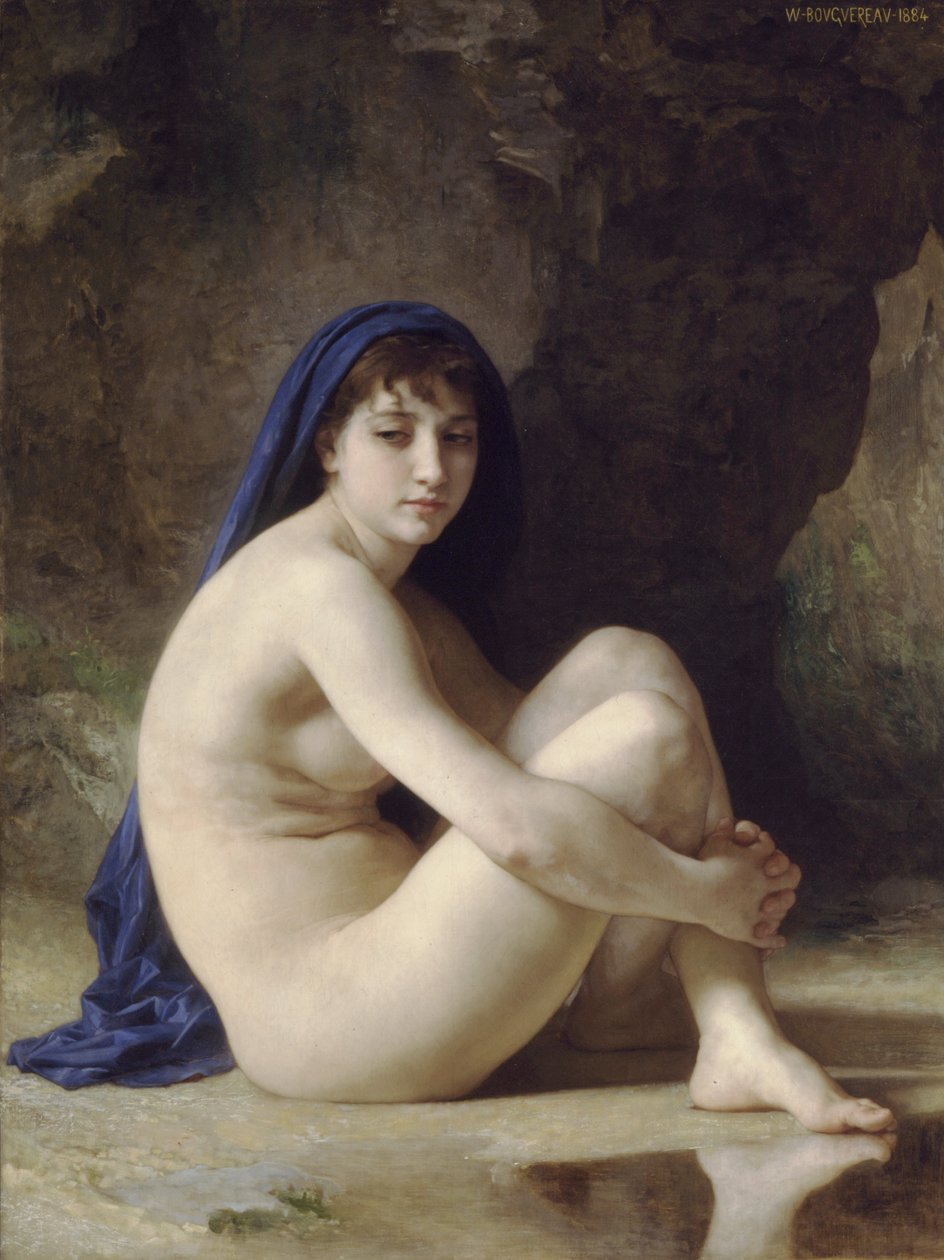 Siedząc nago autorstwa William Adolphe Bouguereau
